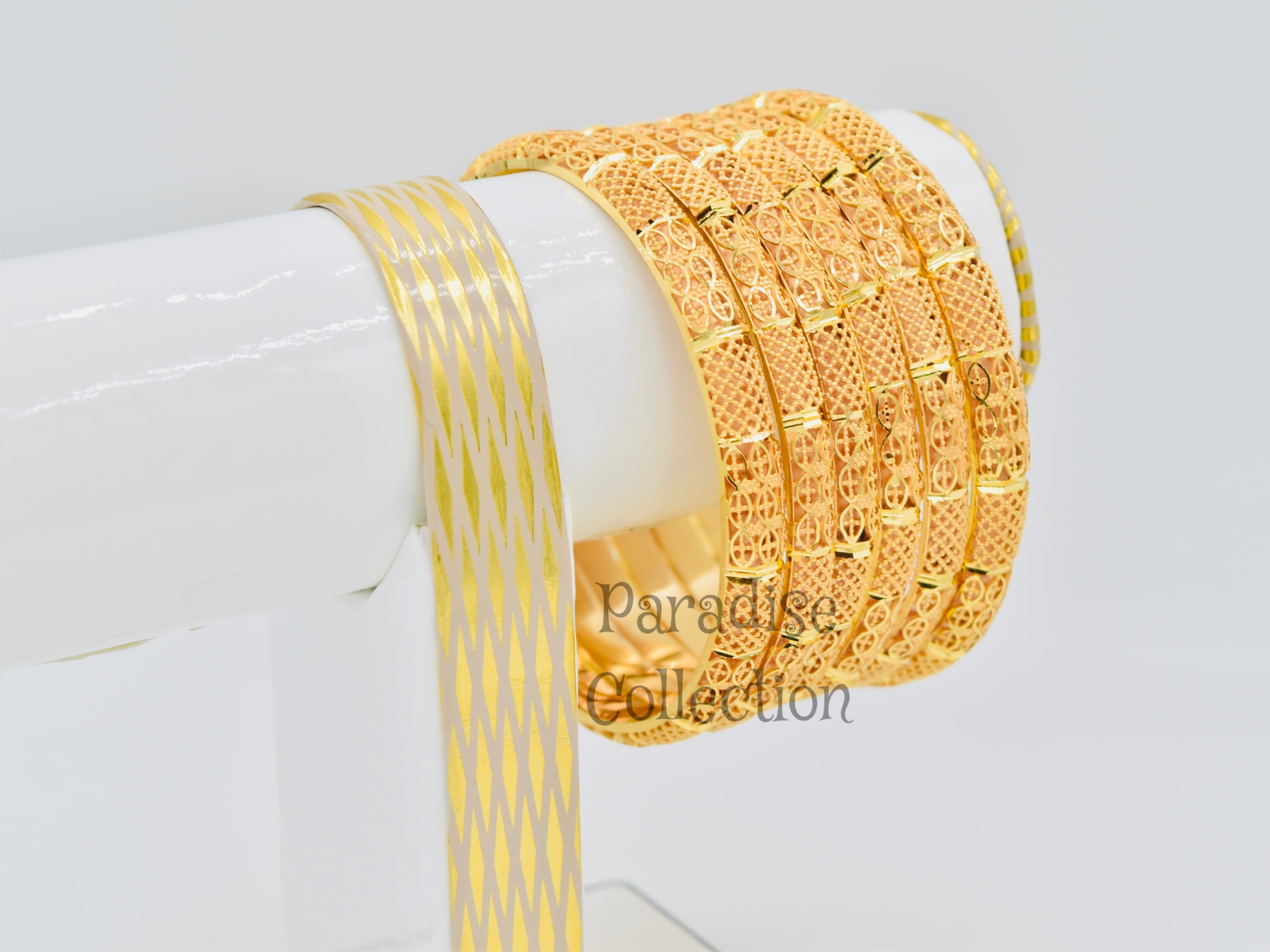 Premium Designer Sona Polish Bangles – Radiant Shine with Elegant Gift Box