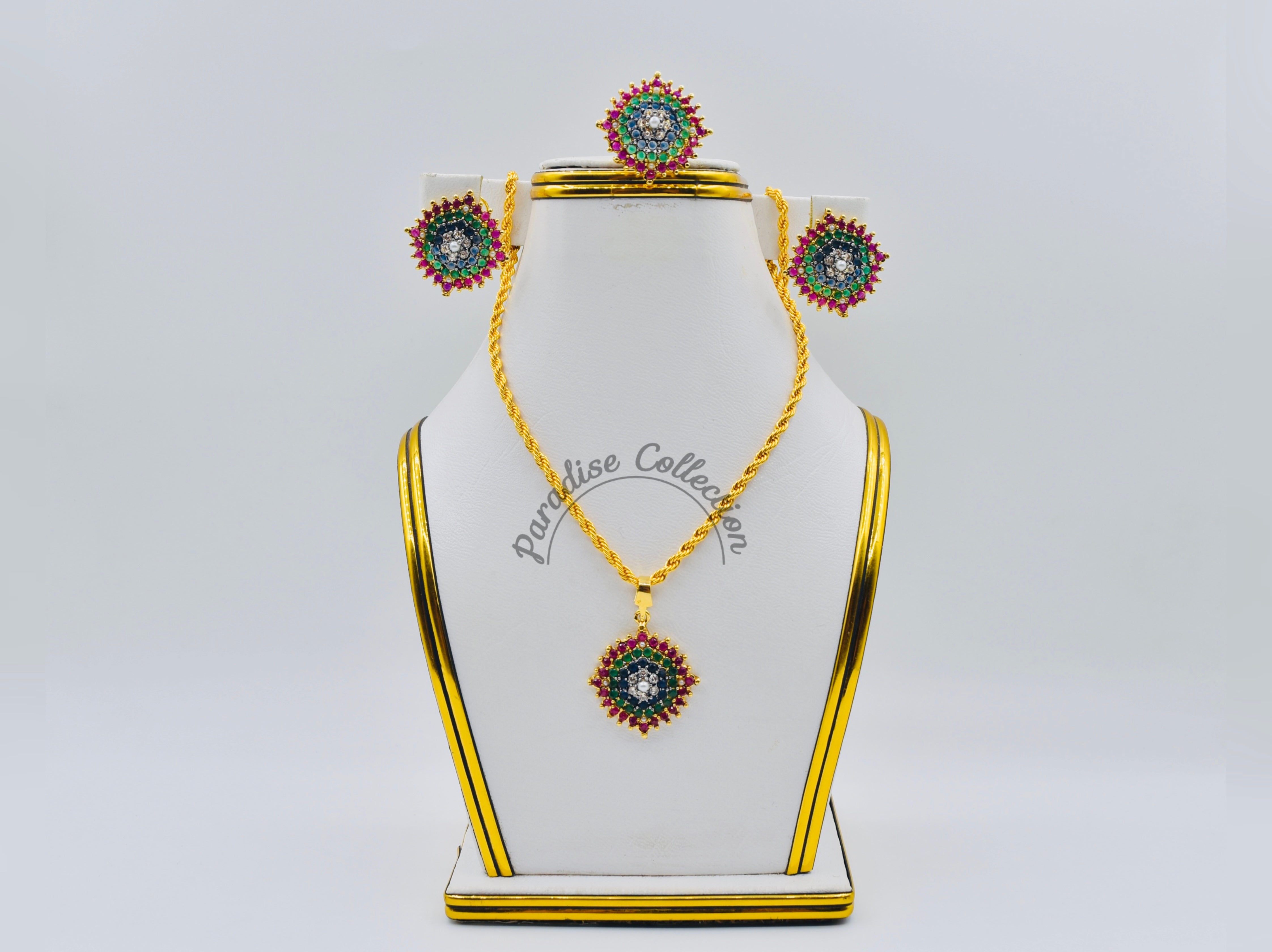 Pendant & Earrings Combo With Free Chain