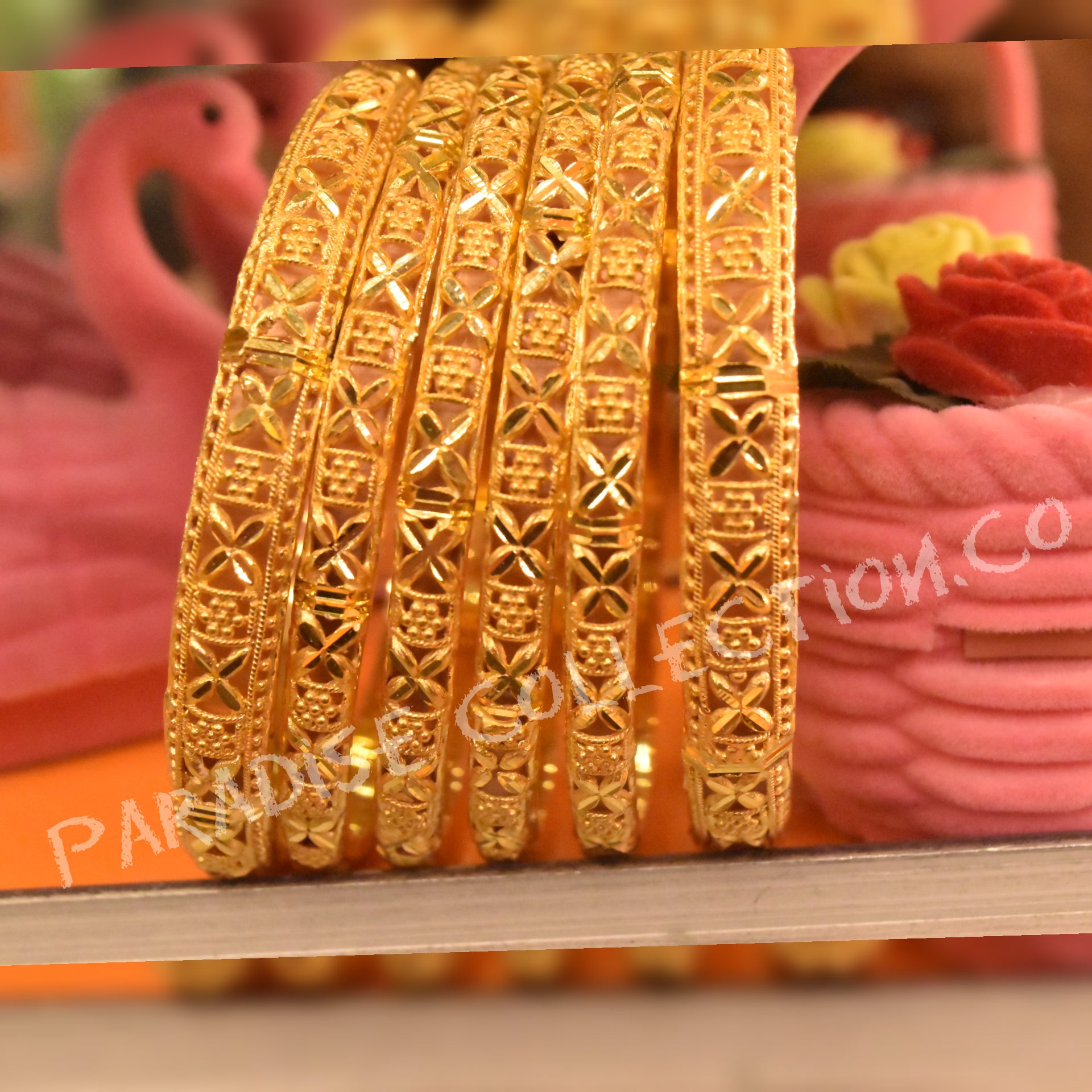 24k Gold Plated Bangles For Girls With Fancy Jewellry Box Free-Beautiful Gift Pack