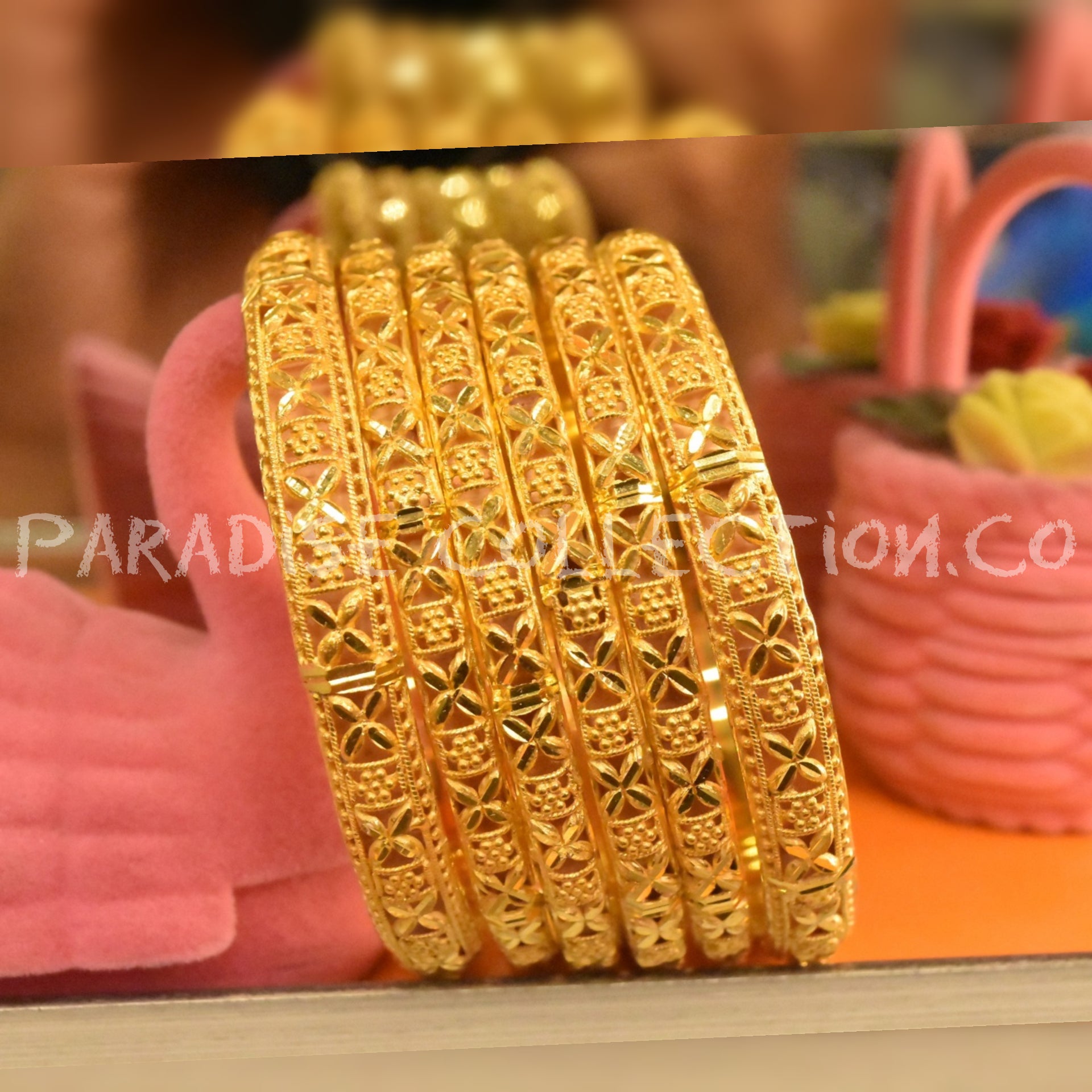 24k Gold Plated Bangles For Girls With Fancy Jewellry Box Free-Beautiful Gift Pack