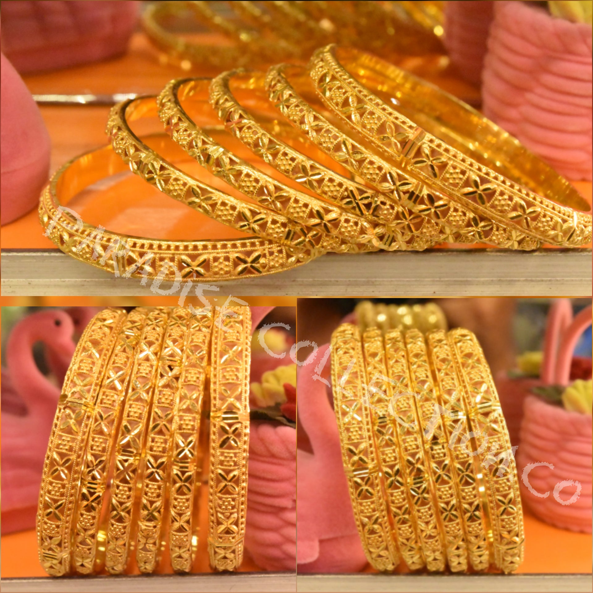 24k Gold Plated Bangles For Girls With Fancy Jewellry Box Free-Beautiful Gift Pack