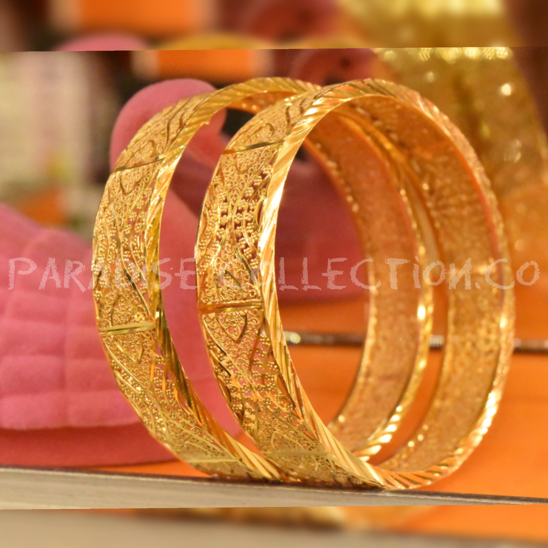 New Style Jewelry Gold Plated Bangles For Girls With Fancy Jewellry Box Free-Beautiful Gift Pack