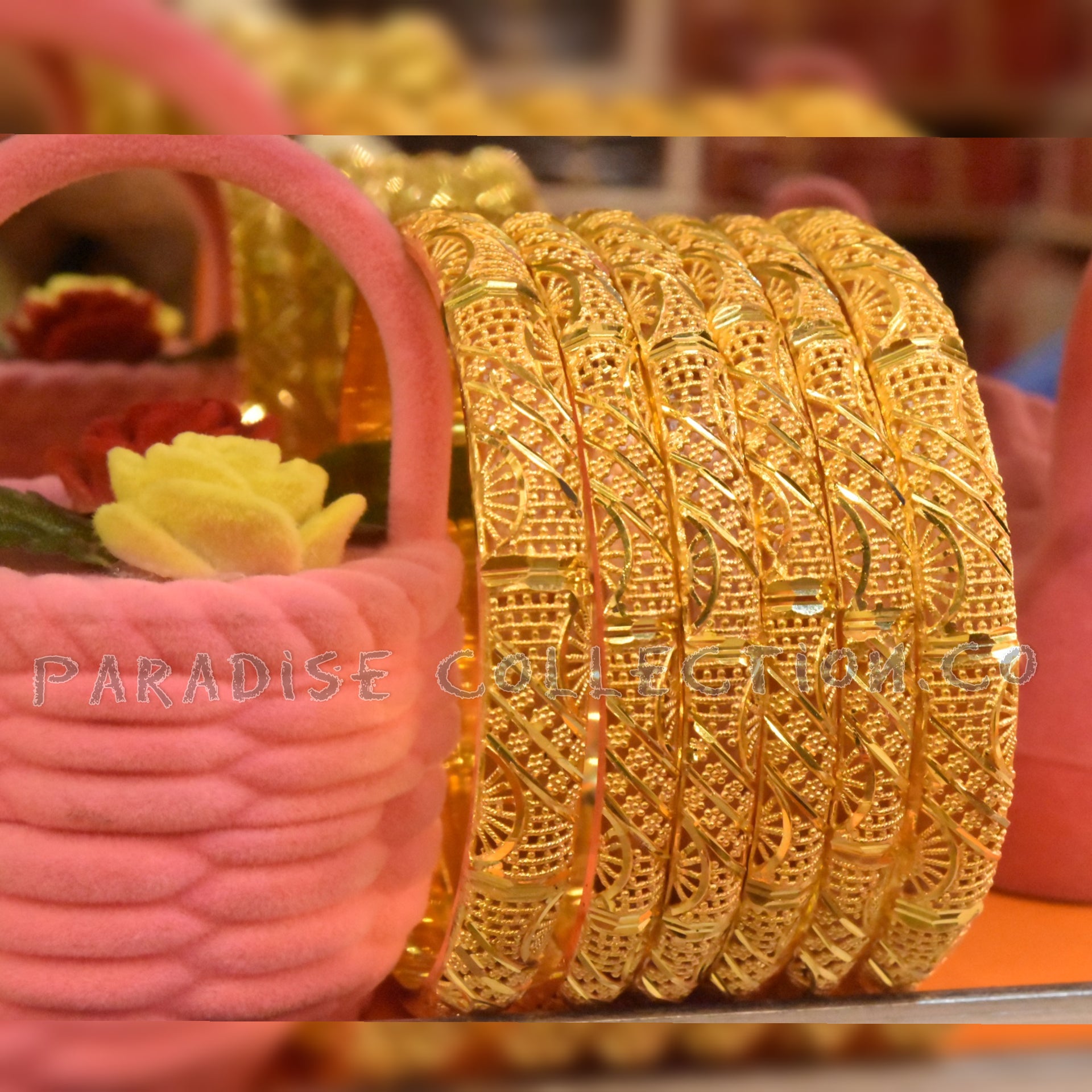 New Fashion Gold Design Bangle For Girls, Women With Fancy Jewelry Box Free