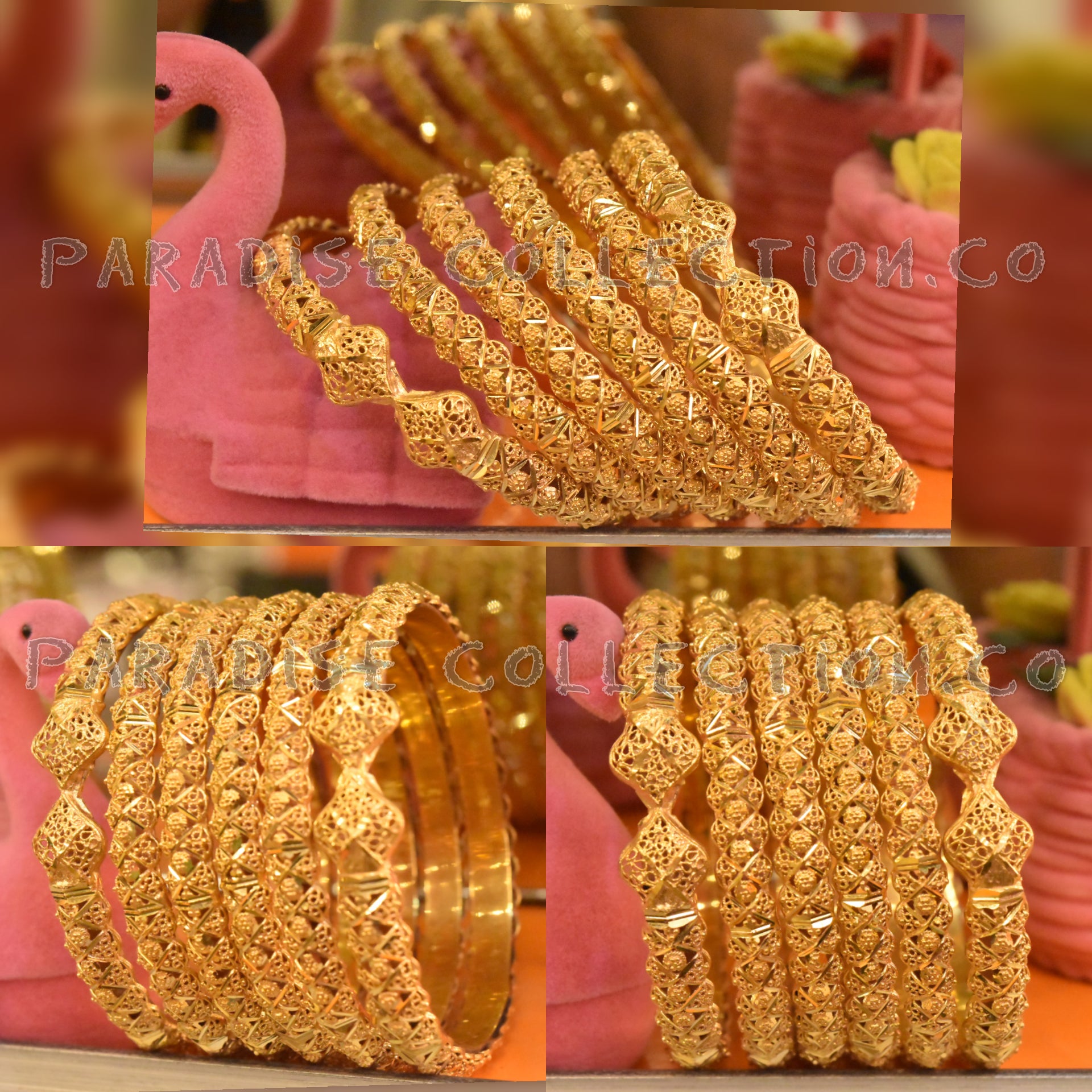 24k Gold Plated Bride Wedding Bangles With Beautiful Gift Pack