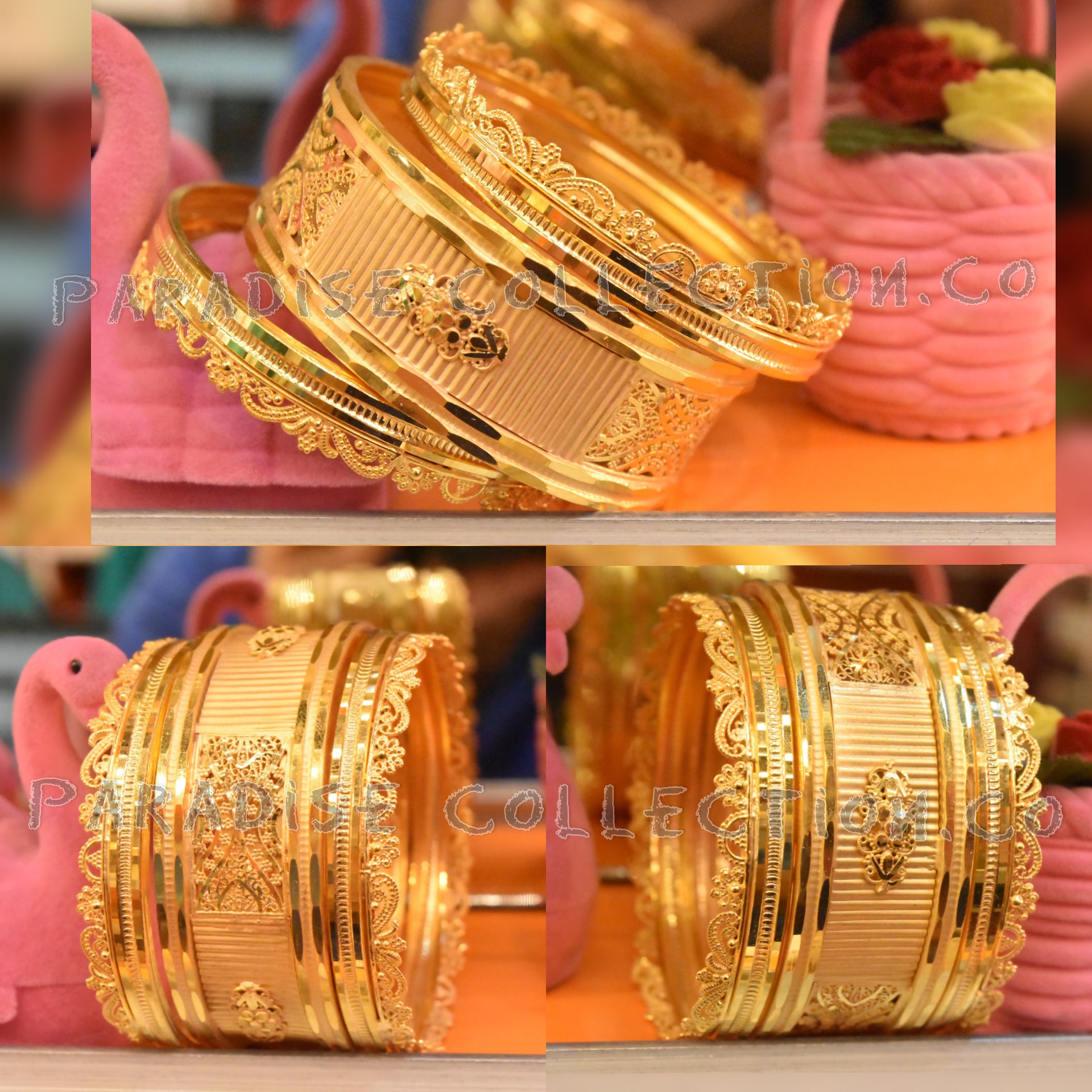 Classy Gold Plated / Bangle For Girls, Women With Fancy Jewelry Box Free