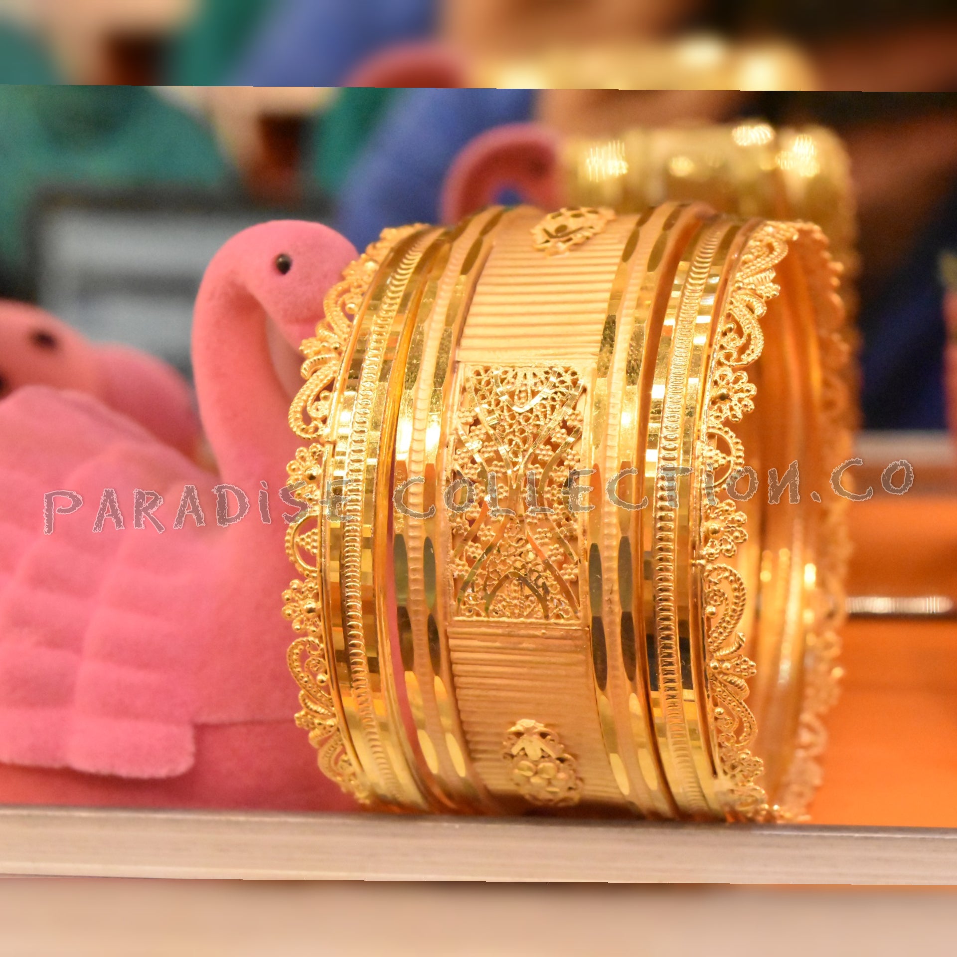 Classy Gold Plated / Bangle For Girls, Women With Fancy Jewelry Box Free