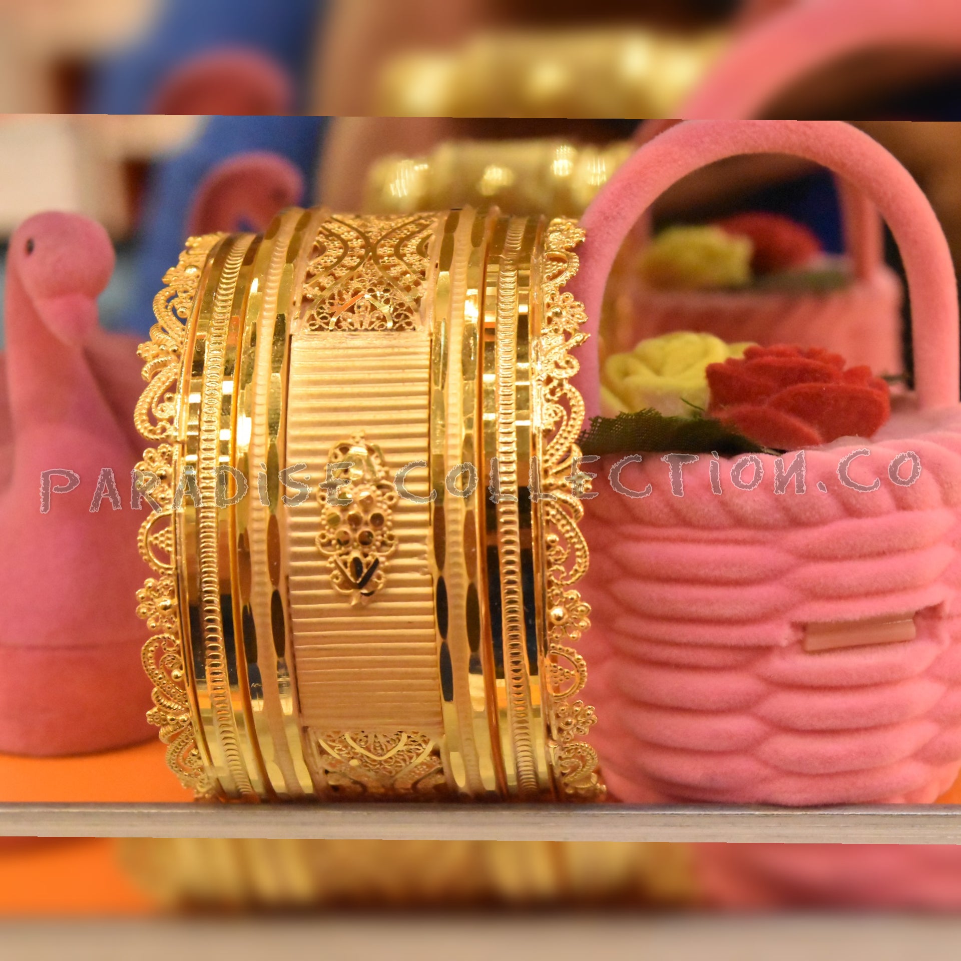 Classy Gold Plated / Bangle For Girls, Women With Fancy Jewelry Box Free