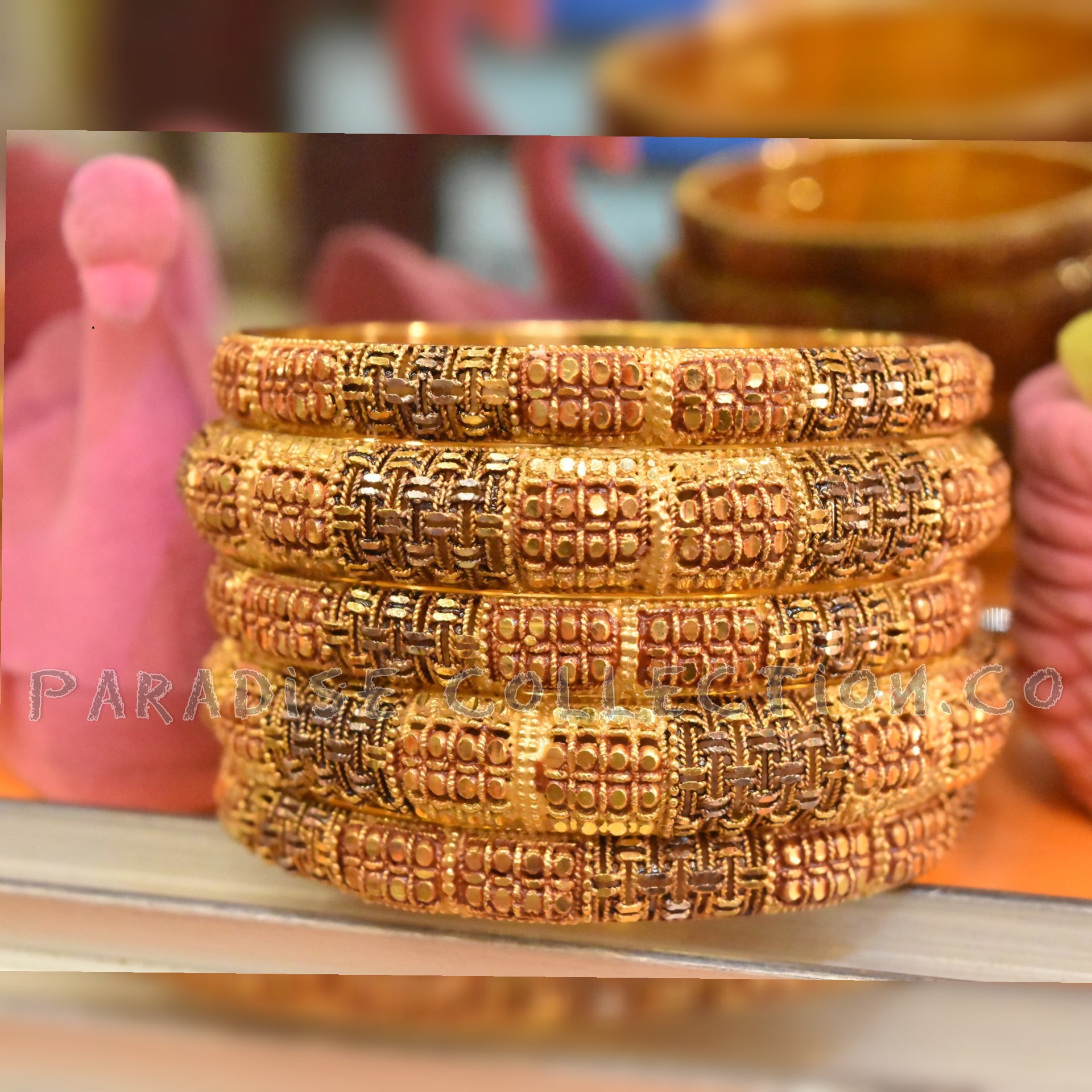 Right Choice 24k Gold Plated Traditional Bangles With Fancy Jewelry Box Free