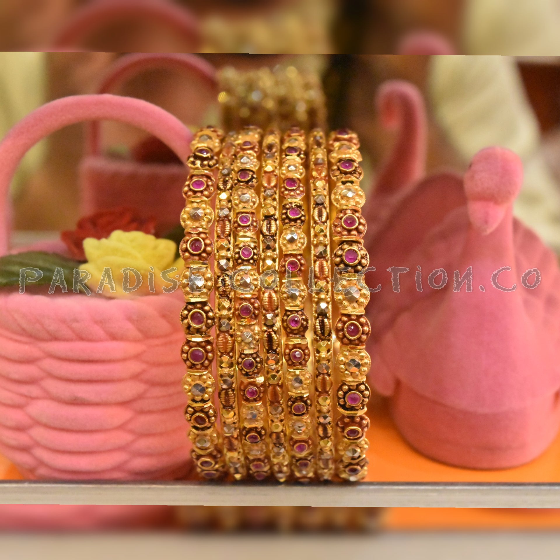 Luxury 24k Gold Plated Ethiopian Jewelry Bangles For Women With Fancy Jewelry Box Free