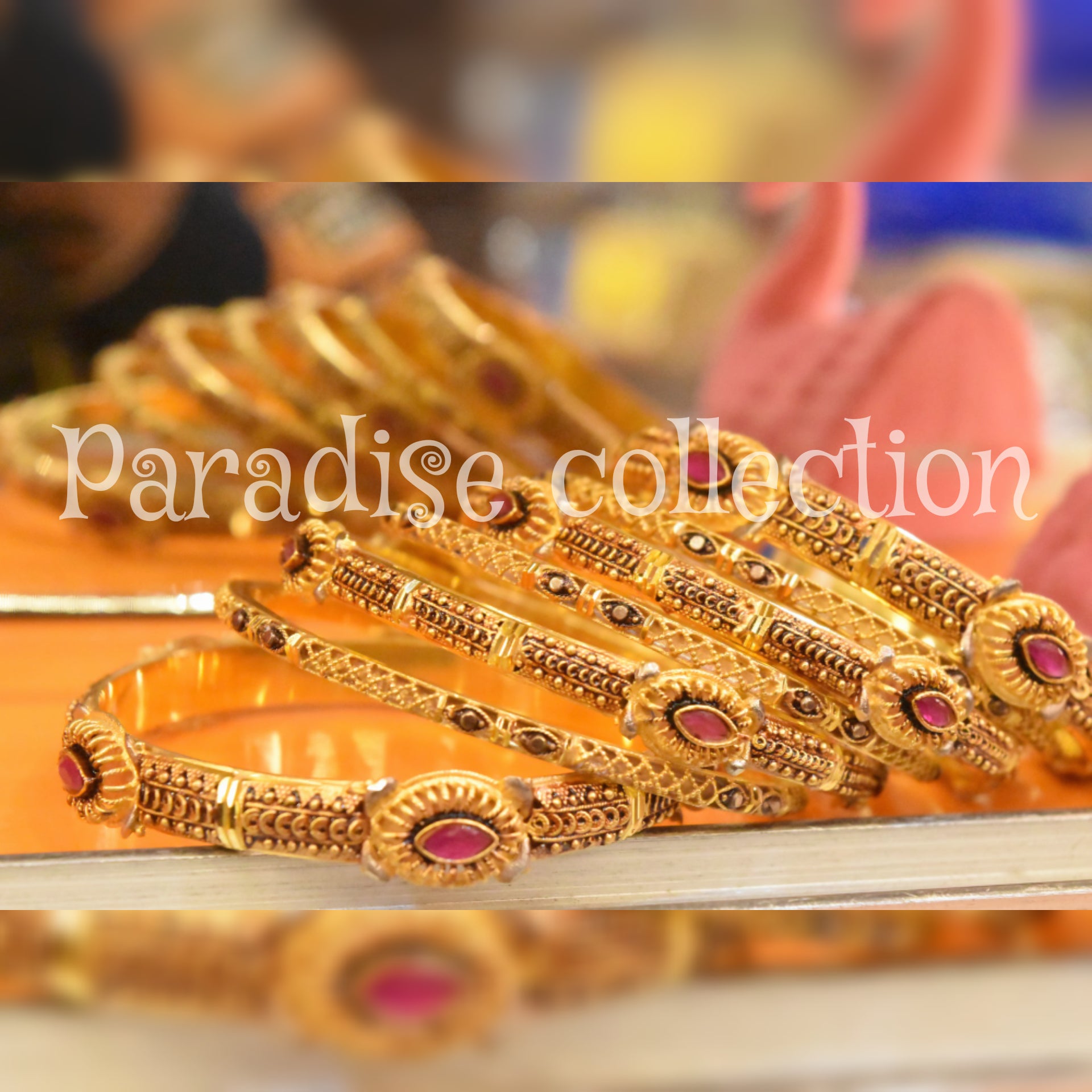 Top Stylish 24K Gold Plated Bangles Set With Fancy Jewelry Box Free