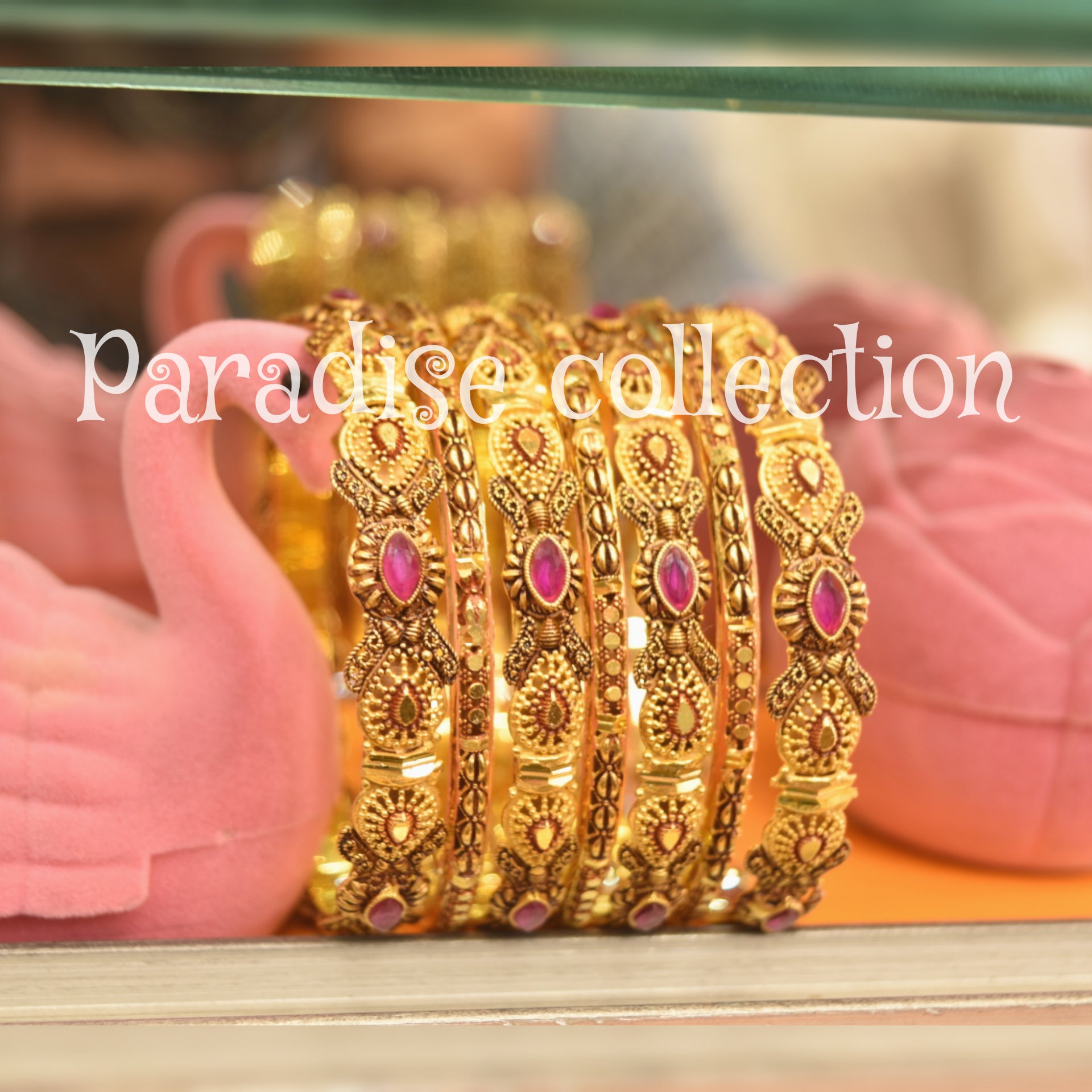 24k Gold Plated Bangles For Girls With Fancy Jewelry Box Free