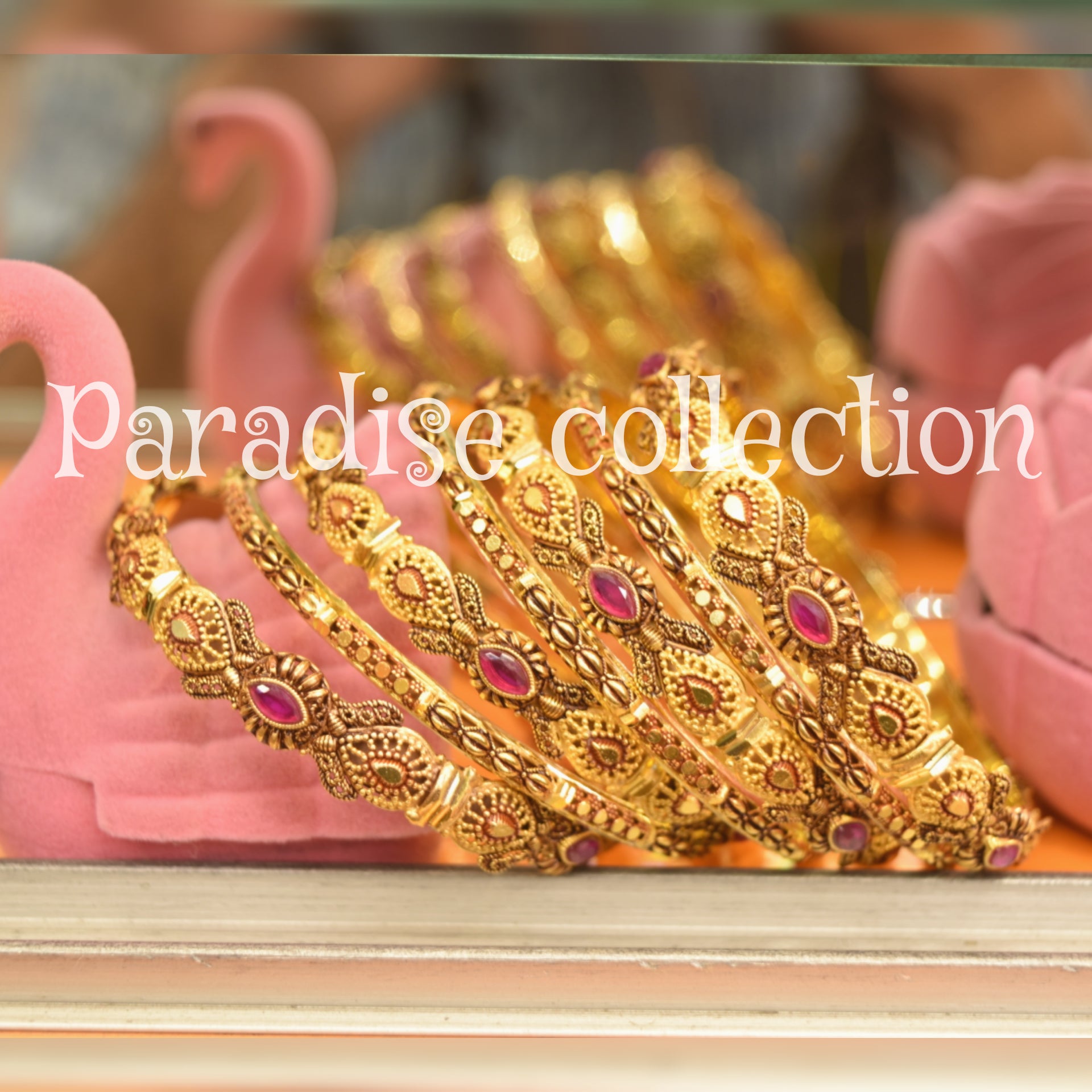 24k Gold Plated Bangles For Girls With Fancy Jewelry Box Free