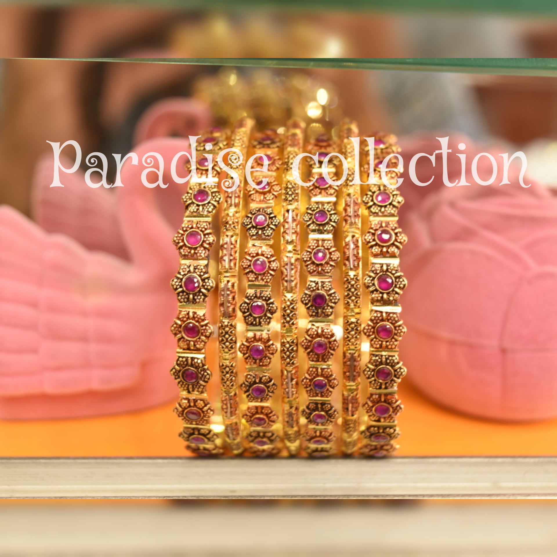 Brand New Gold Plated Bridal Bangles For Girls ⭐ With Fancy Jewelry Box