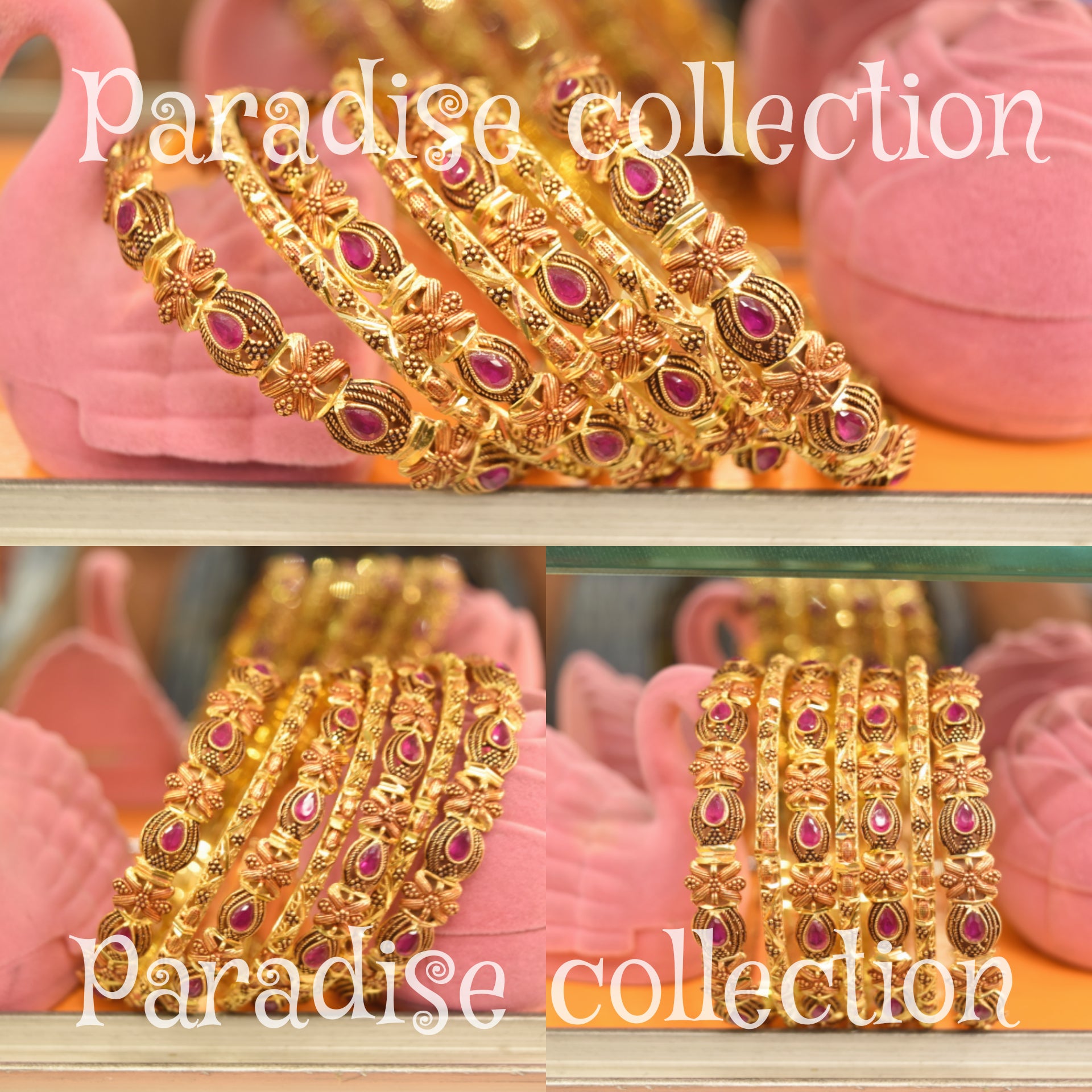 New Style Jewelry Gold Plated Bangles For Girls With Fancy Jewelry Box Free