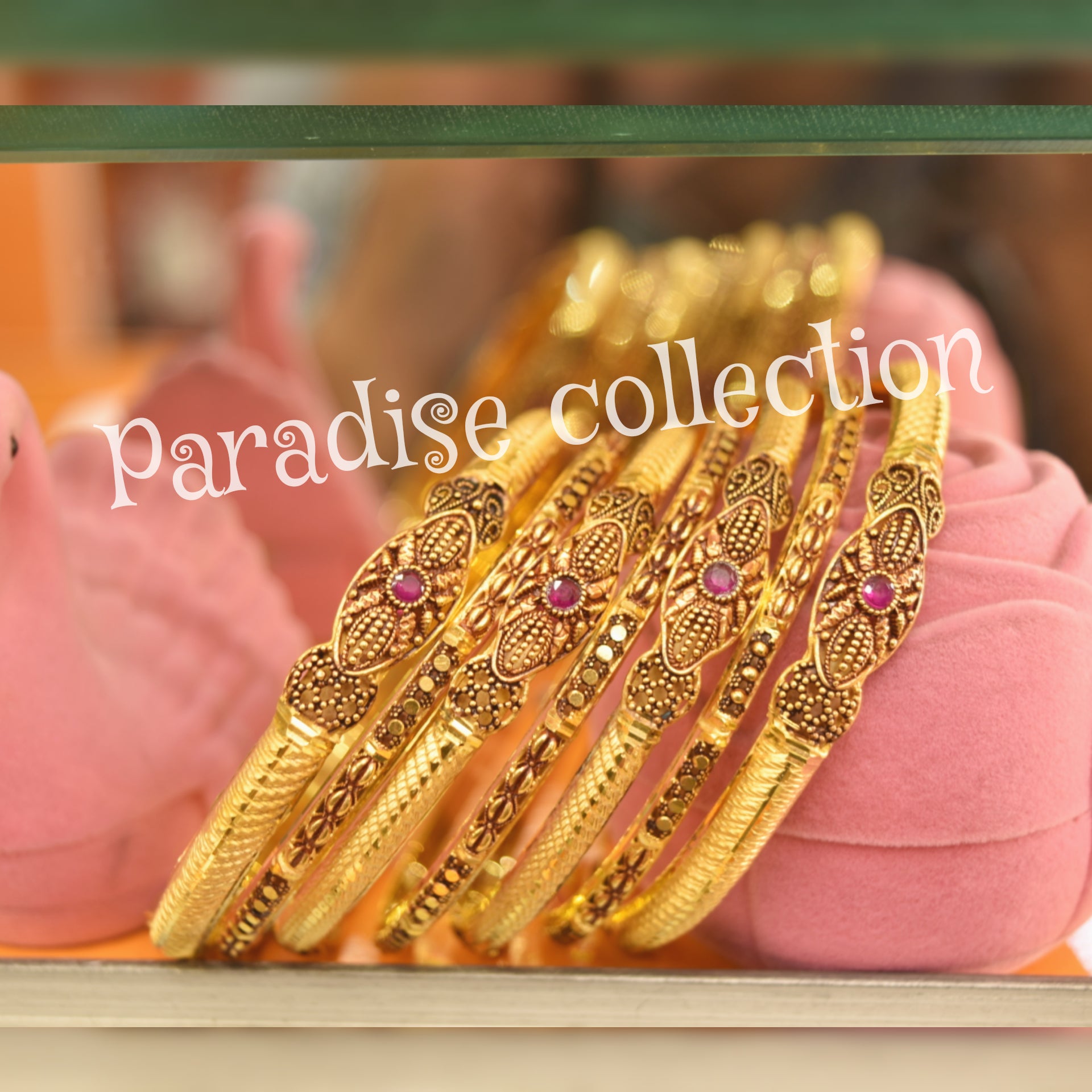 24k Gold Plated Metal Bangles For Women With Fancy Jewelry Box Free